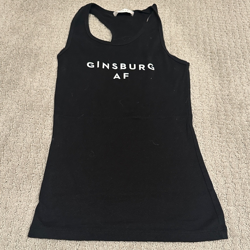 MILLY Black Graphic Tank Top